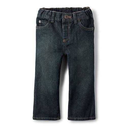 Boys Basic Bootcut Jeans - Dry Indigo Wash