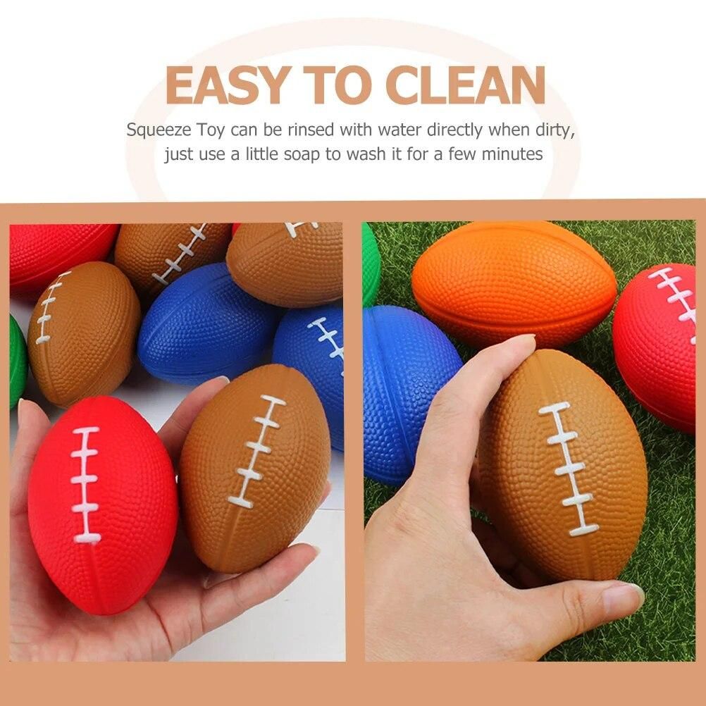 Vent Football Rugby Stress Toys Stretchy Cartoon Squeeze Balls Office Relief Party Games Mini