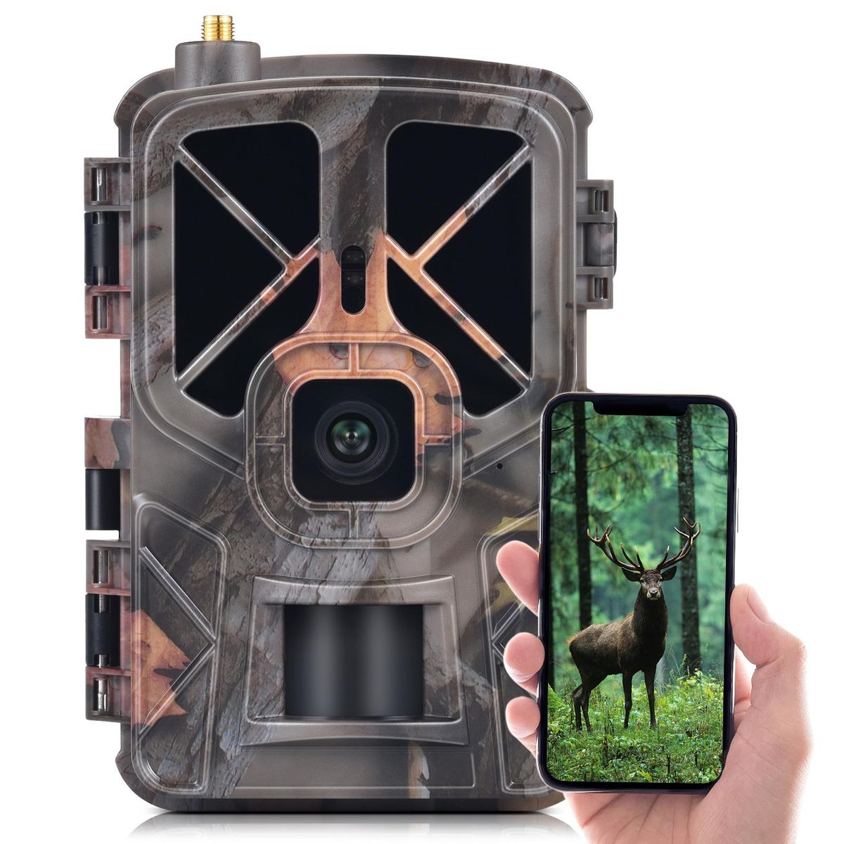 4G/LTE Hunting Camera Wireless 30MP Trail and Game Camera Waterproof Outdoor Infrared Night Vision Wildlife Animal Scouting Farm Security Camera