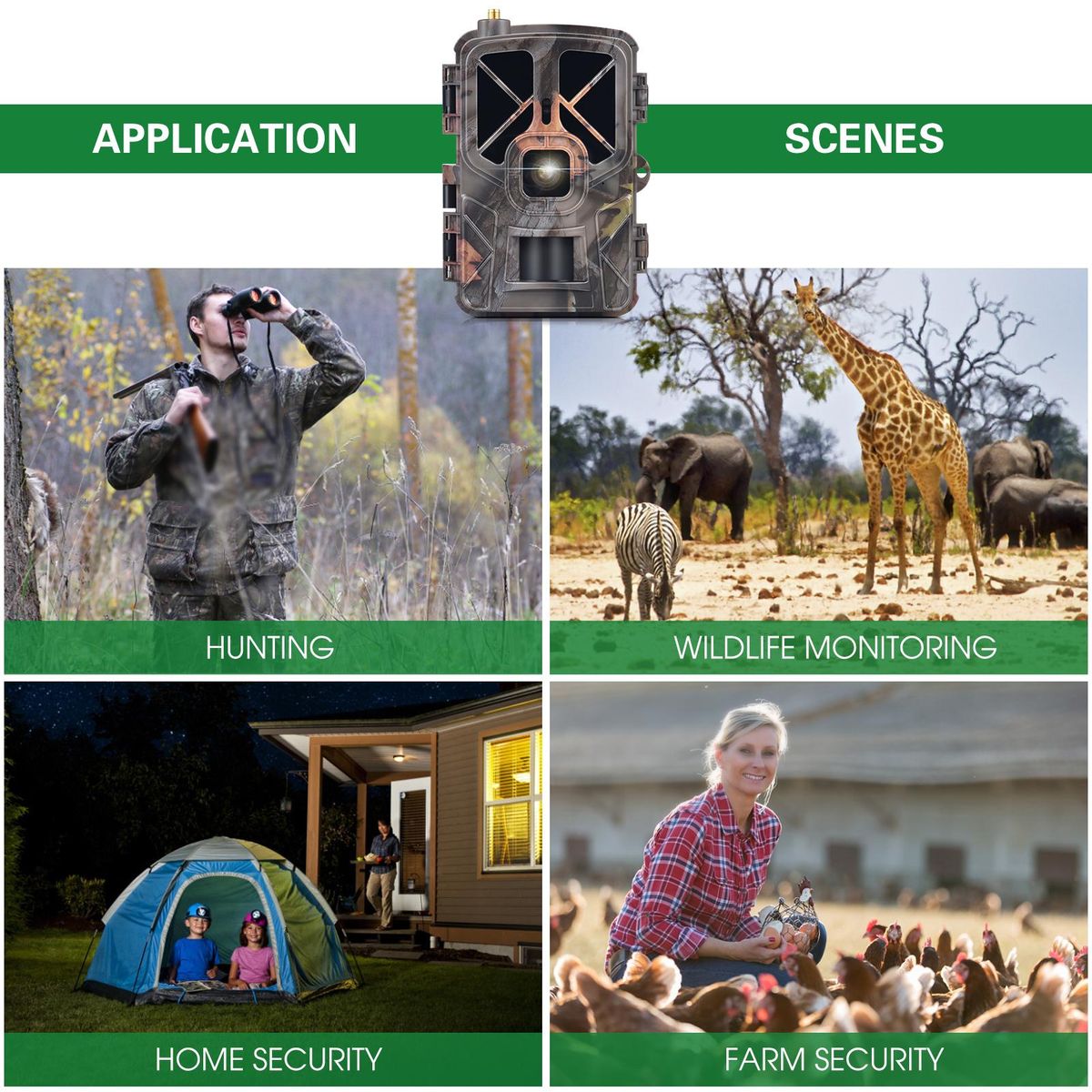 4G/LTE Hunting Camera Wireless 30MP Trail and Game Camera Waterproof Outdoor Infrared Night Vision Wildlife Animal Scouting Farm Security Camera