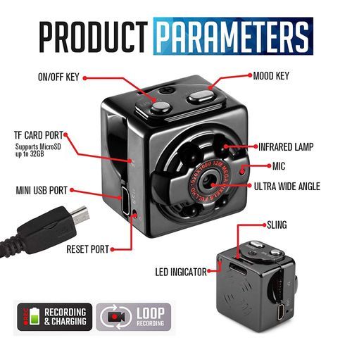 Wireless Hidden Camera Security Cameras 1080P Video Recorder