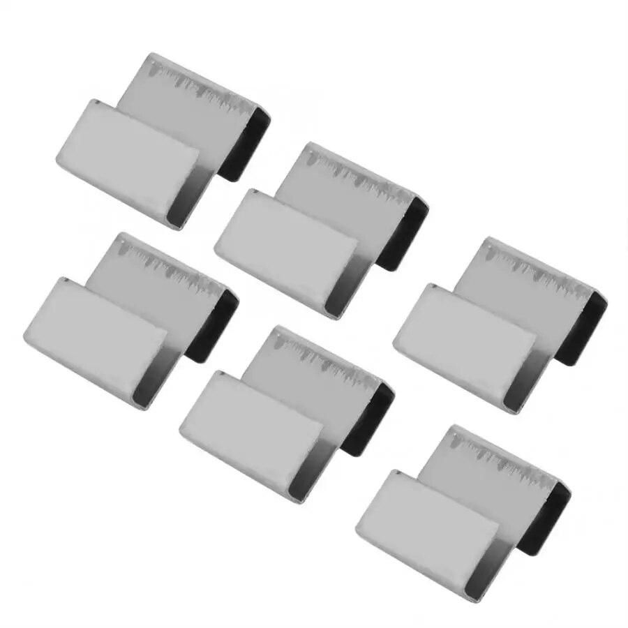 50pcs Stainless Steel Greenhouse Overlap S Clips Durable Glass Frame Fixing Clamp Adjustable Glass Handrails Holder Glass Clamp
