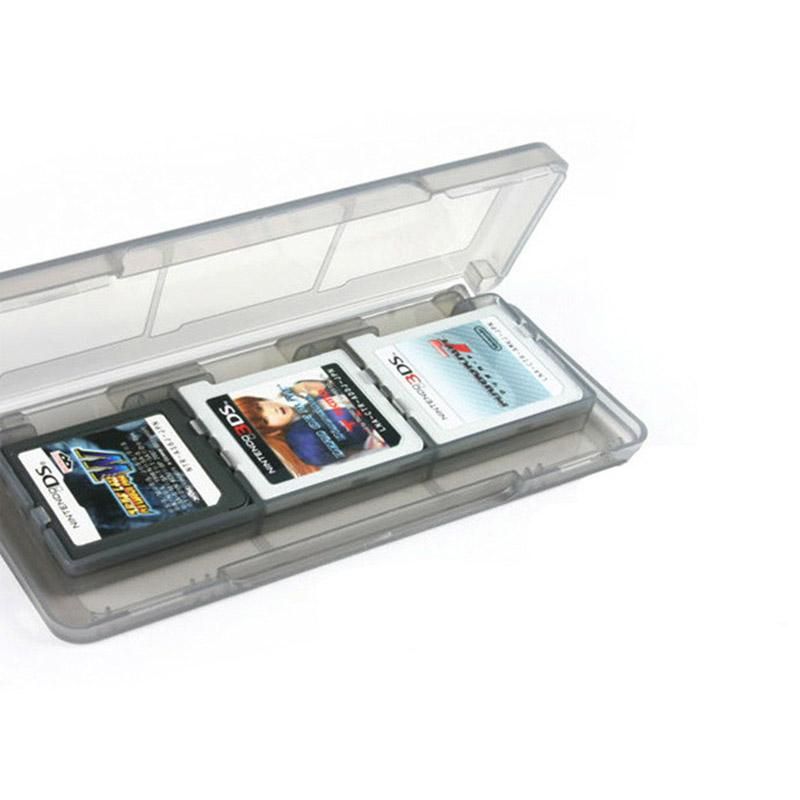 Clear 6 in 1 Game Card Storage Case Cartridge Box for Nintendo 3DS XL LL NDS DSi