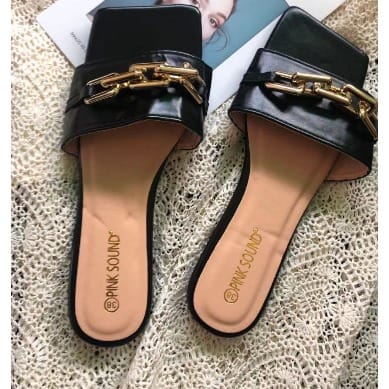 Chain Flat Slippers