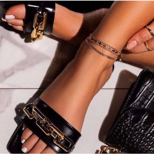 Chain Flat Slippers