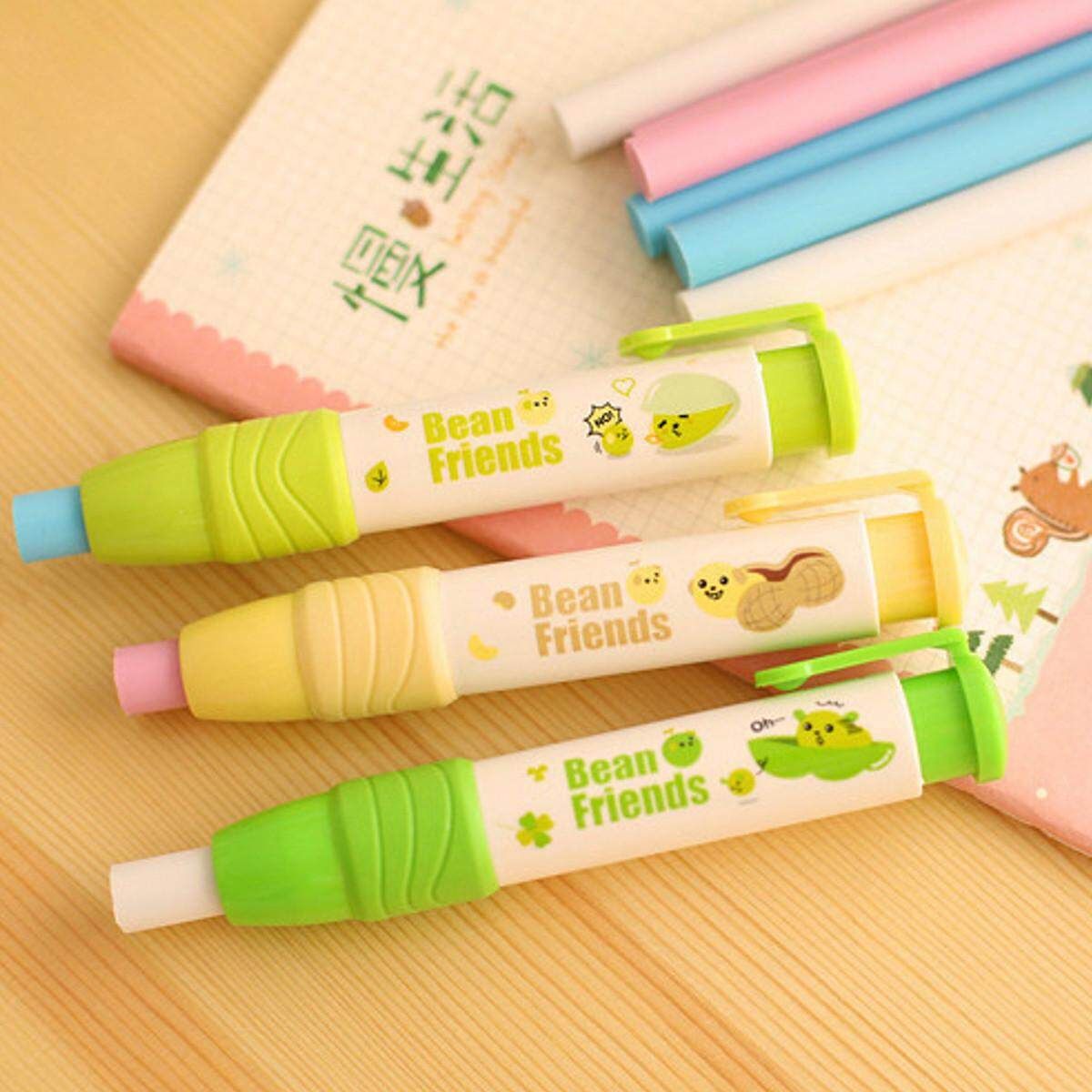 3pc/pack Eraser Rubber School Students Stationery Cute Pen Shape Eraser Kid Gift