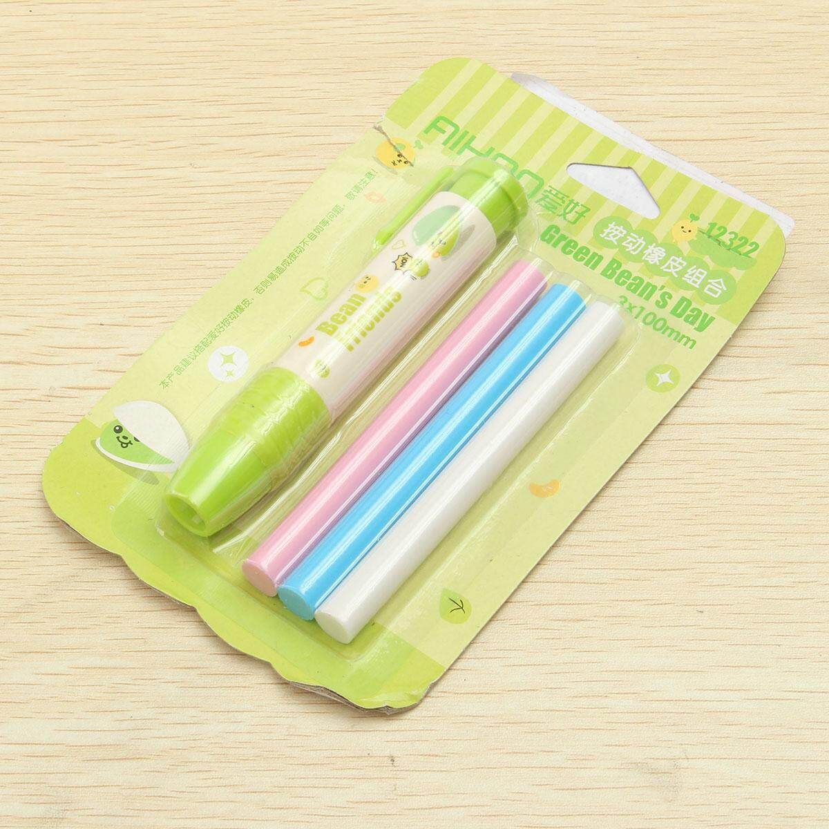 3pc/pack Eraser Rubber School Students Stationery Cute Pen Shape Eraser Kid Gift