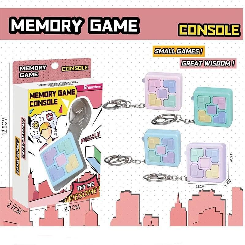 New stress-relieving children's gift keychain mini handheld game console creative memory game toy