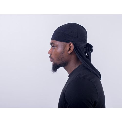 Plain Black Titan Silk Durag