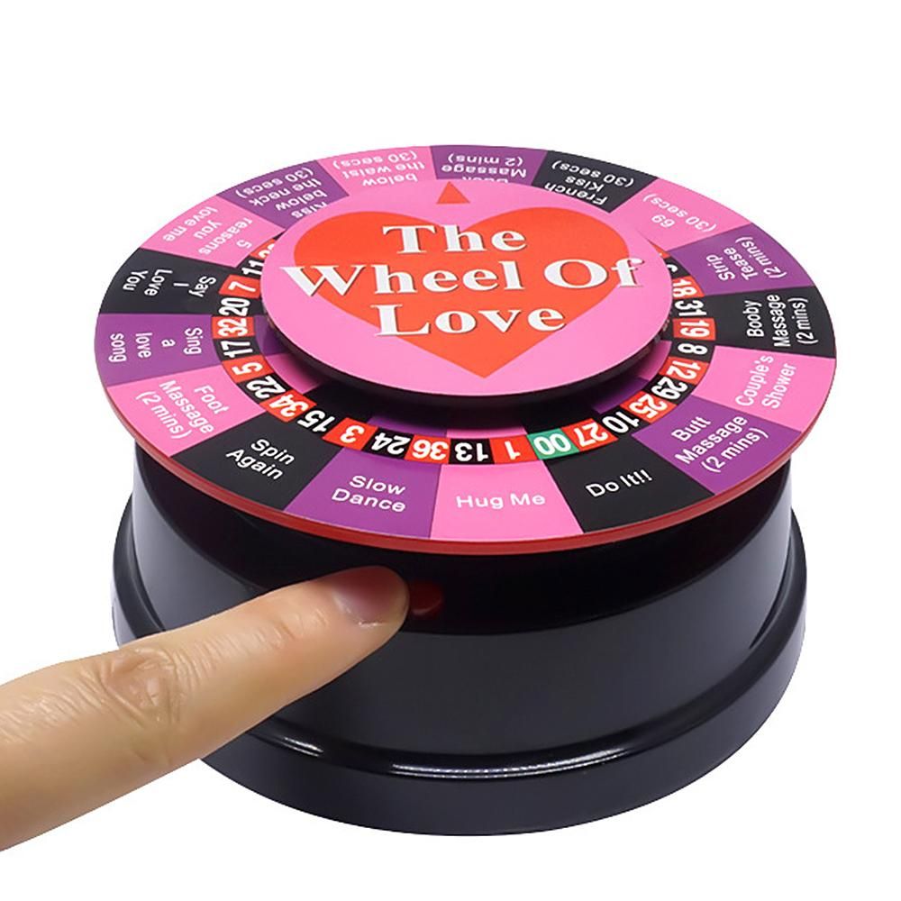 Mini Wheel of Love Wheel of Fortune with 17 Ways for Playing Games Portable Party Game Gift Set Bundle