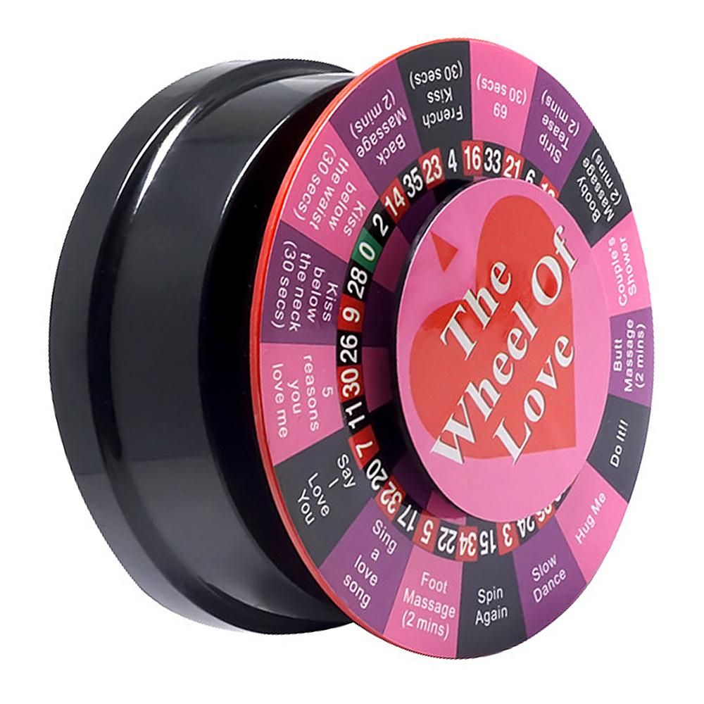Mini Wheel of Love Wheel of Fortune with 17 Ways for Playing Games Portable Party Game Gift Set Bundle