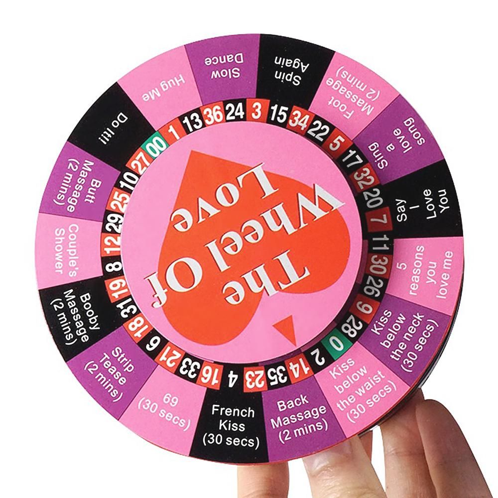 Mini Wheel of Love Wheel of Fortune with 17 Ways for Playing Games Portable Party Game Gift Set Bundle