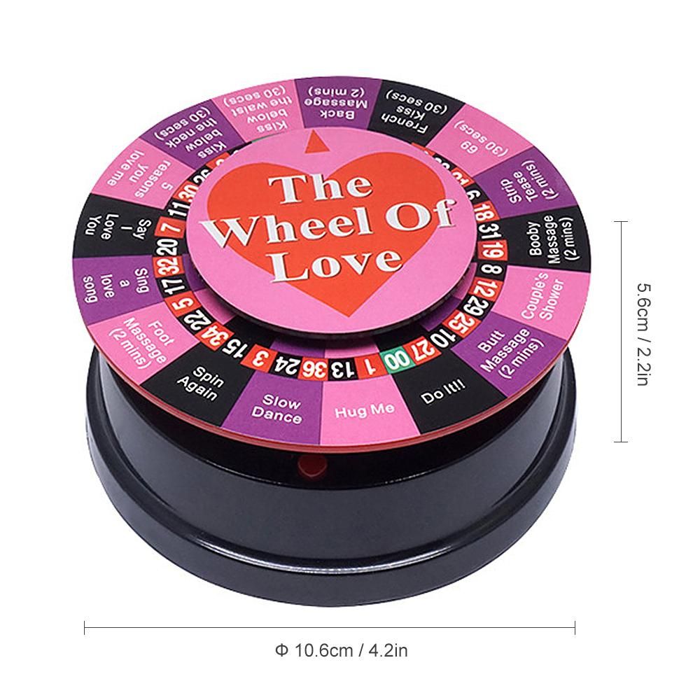 Mini Wheel of Love Wheel of Fortune with 17 Ways for Playing Games Portable Party Game Gift Set Bundle