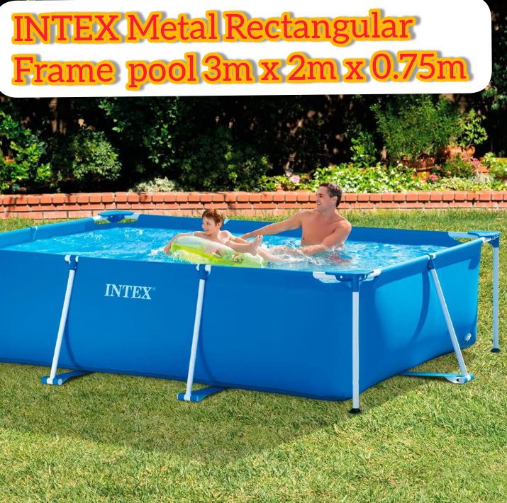 28272 Frame Above Ground Pool Rectangular 3m X 2m X 75cm