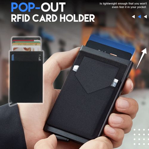 Pop Up Wallet, Blocking Slim Minimalist Atm Credit Card Holder