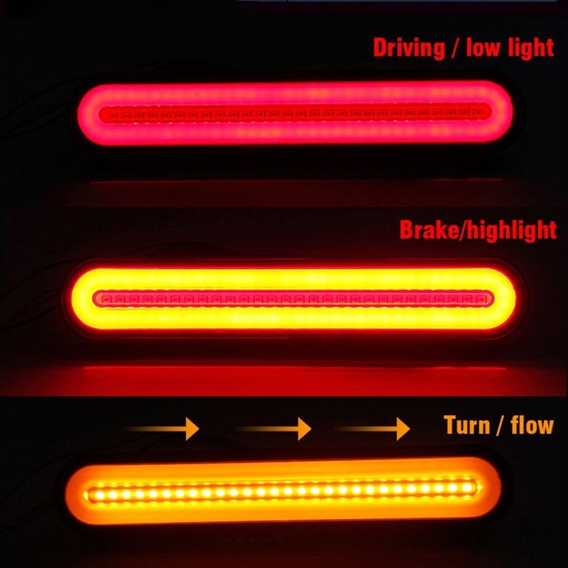 2Pcs Truck Trailer Lorry Waterproof Brake Turn Signal