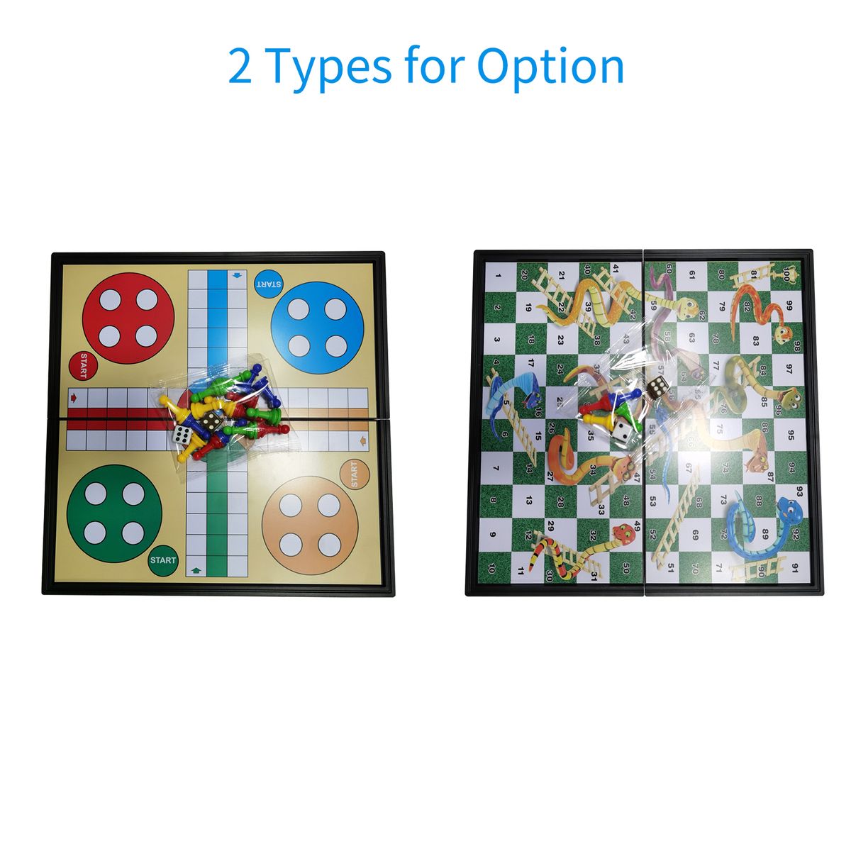Portable Magnetic Ludo Board Games Classic Snakes And