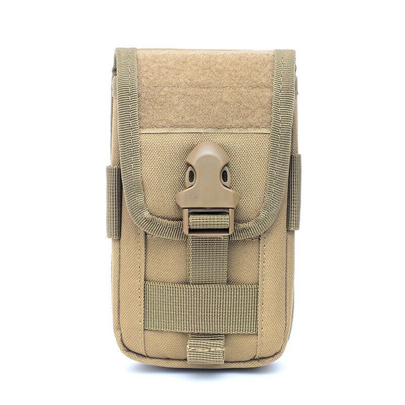 Men Outdoor  Molle Pouch Belt Waist Bag Phone Case ID Card Holder Pouch Belt Case Black  Camping Hunting EDC Bag SAB