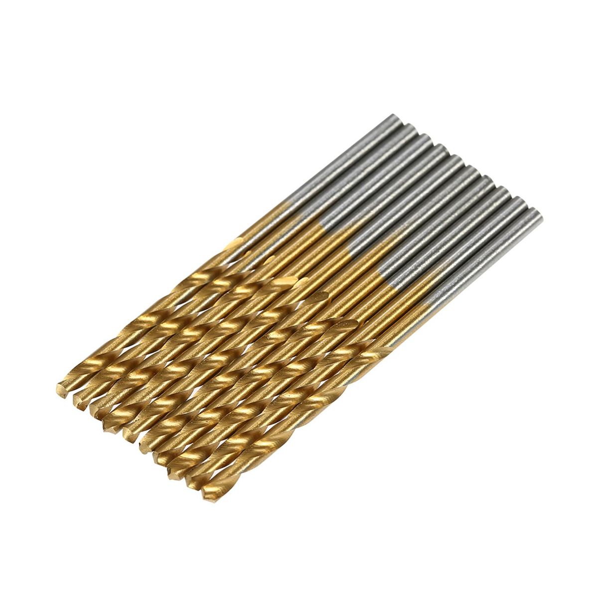 50pcs HSS Plating Titanium Twist Drill Bit Set Metric System 1.0-3.0mm High Speed Steel Titanium Coated Twist Drills Bits Woodworking Wood Drilling Tool