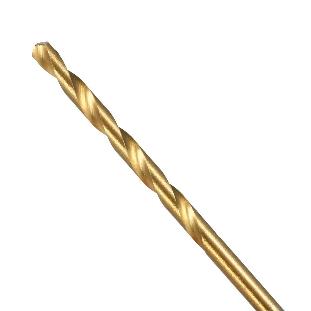 50pcs HSS Plating Titanium Twist Drill Bit Set Metric System 1.0-3.0mm High Speed Steel Titanium Coated Twist Drills Bits Woodworking Wood Drilling Tool