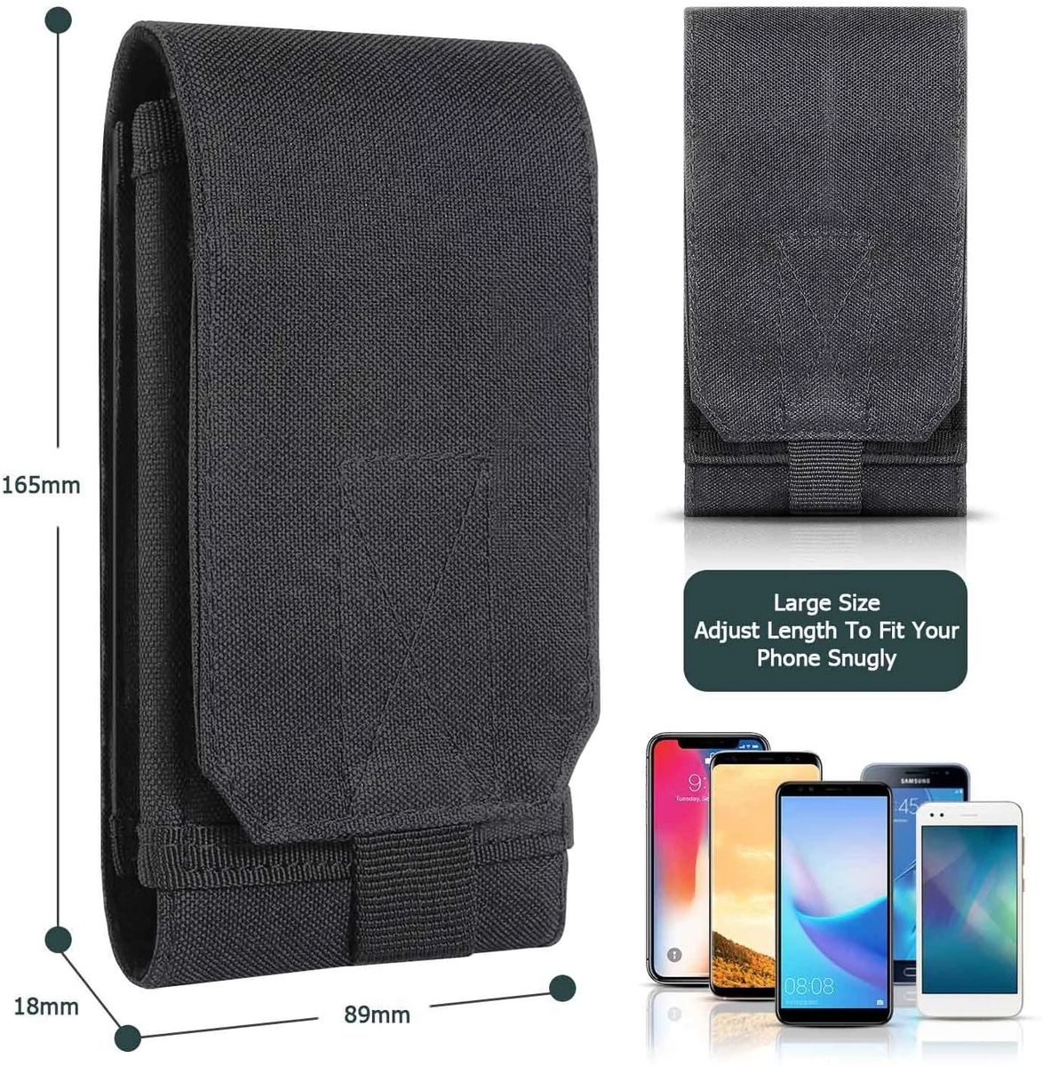 Molle Phone  Pouch Universal Belt Waist Bag For IPhone 13 Pro Max/13 Pro/13/13 Mini/12 Pro Max/12 Pro/12/11 Pro SAB