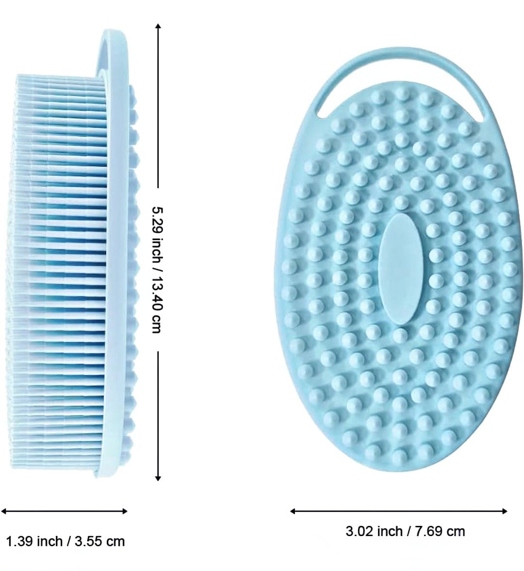 Silicone Body Exfoliating Bath  Brush/ Scrubber Blue