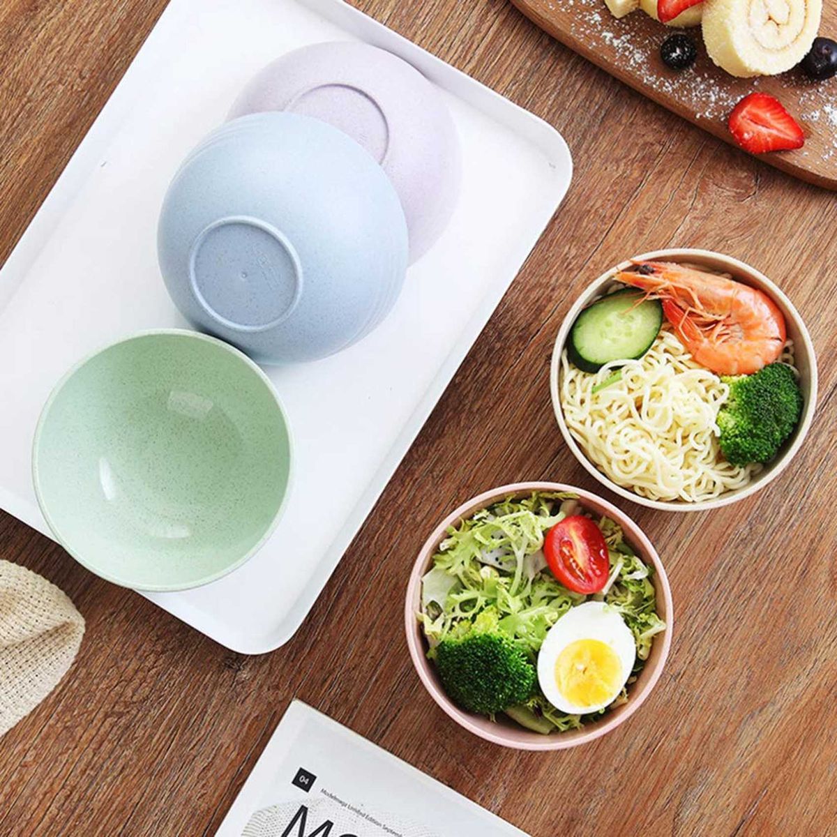 5 PCS 12cm Cereal Bowls Bowl Noodle Container Mixing