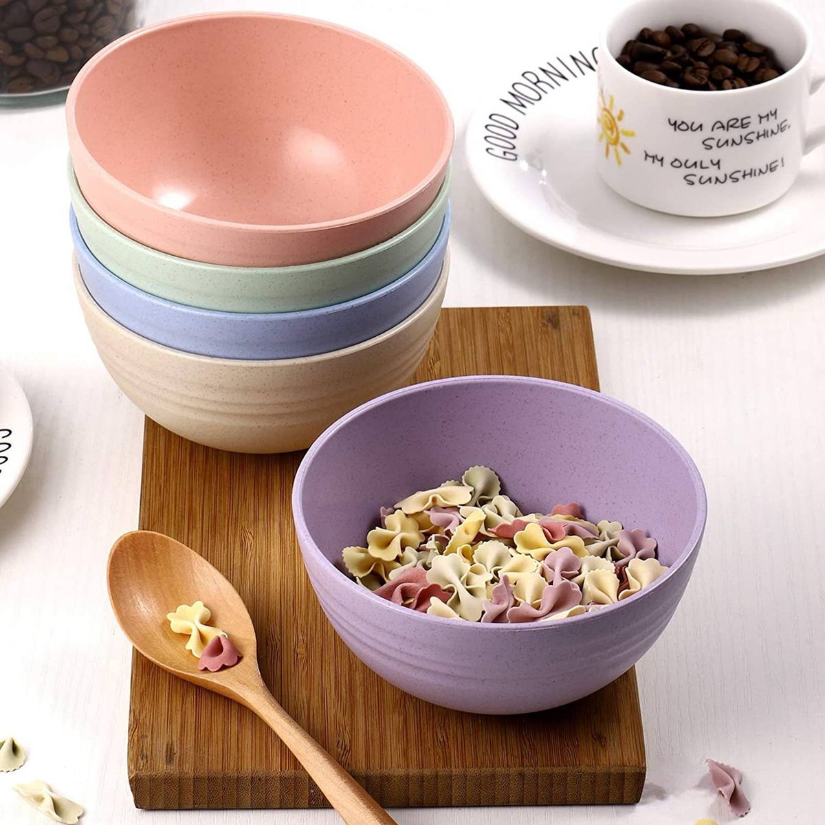 5 PCS 12cm Cereal Bowls Bowl Noodle Container Mixing