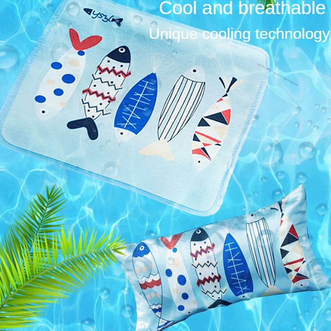 Cool and Breathable Ice-silky Polyester Seat Cushion and Lumbar Pillow Set