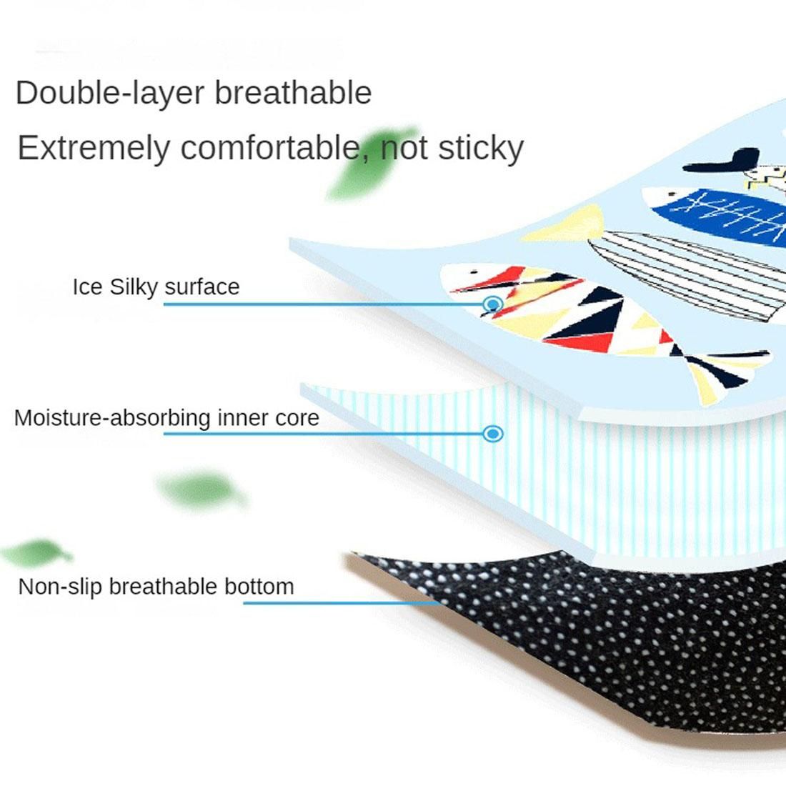 Cool and Breathable Ice-silky Polyester Seat Cushion and Lumbar Pillow Set