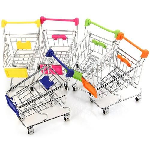 Supermarket Hand Trolley Mini Shopping Cart Desktop