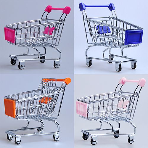 Supermarket Hand Trolley Mini Shopping Cart Desktop