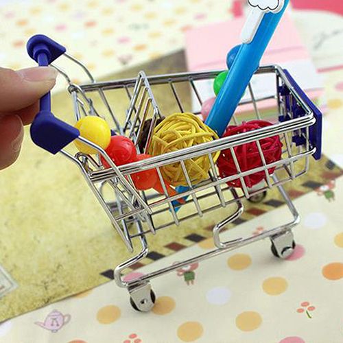 Supermarket Hand Trolley Mini Shopping Cart Desktop