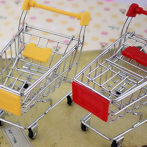 Supermarket Hand Trolley Mini Shopping Cart Desktop