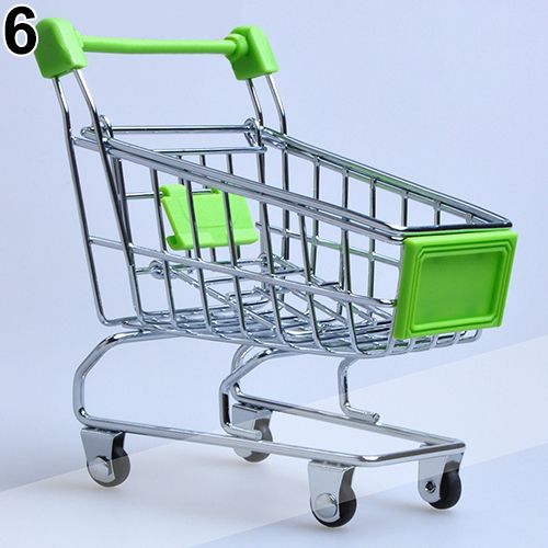 Supermarket Hand Trolley Mini Shopping Cart Desktop