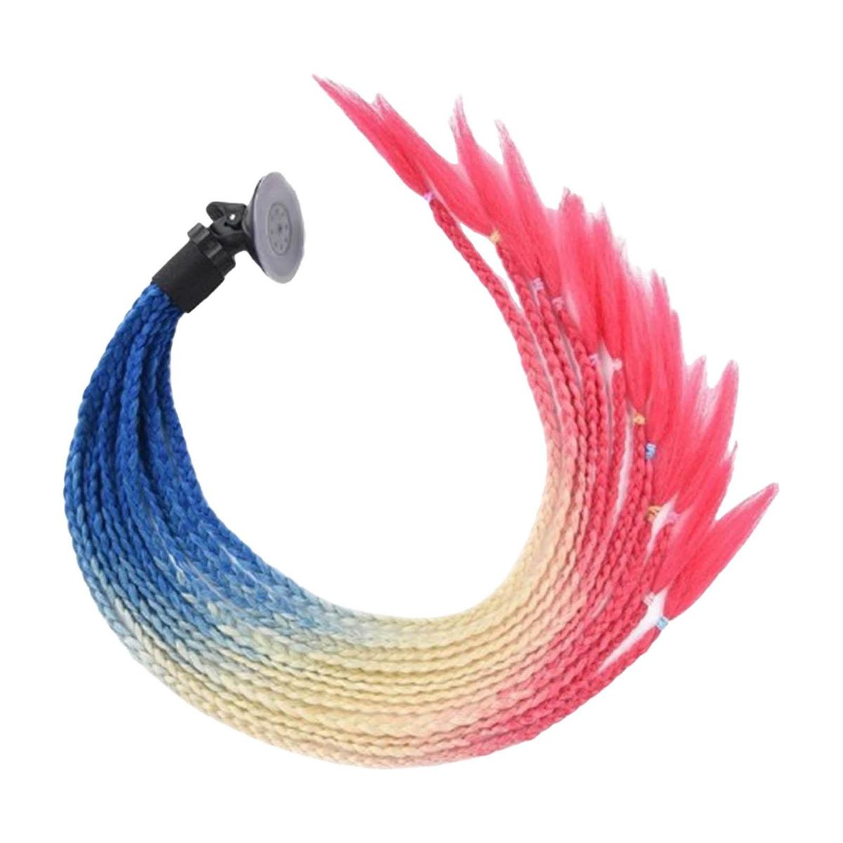 Braids Ponytail Ponytail Braid Decoration Blue Beige Rose Red
