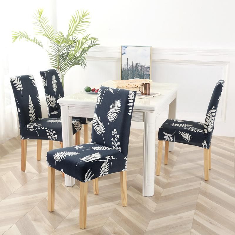 Printed Chair Cover Washable Big Elastic Kitchen Chair Covers Stretch Seat Slipcovers For Dining Room Wedding