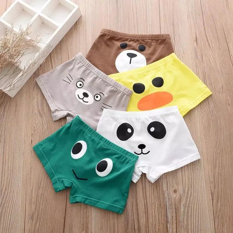 4PCS Comfortable Children Boys Cotton Boxers Kids Underwear