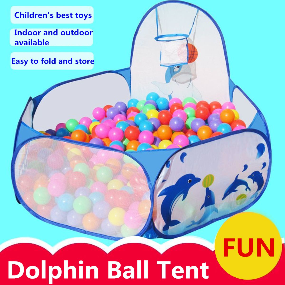 5 Pcs Portable Kids Child Ball Pit Pool Play Tent For Baby Indoor Outdoor Game Toy New