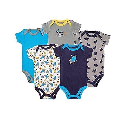 5 In 1 Short Sleeve Baby Bodysuits