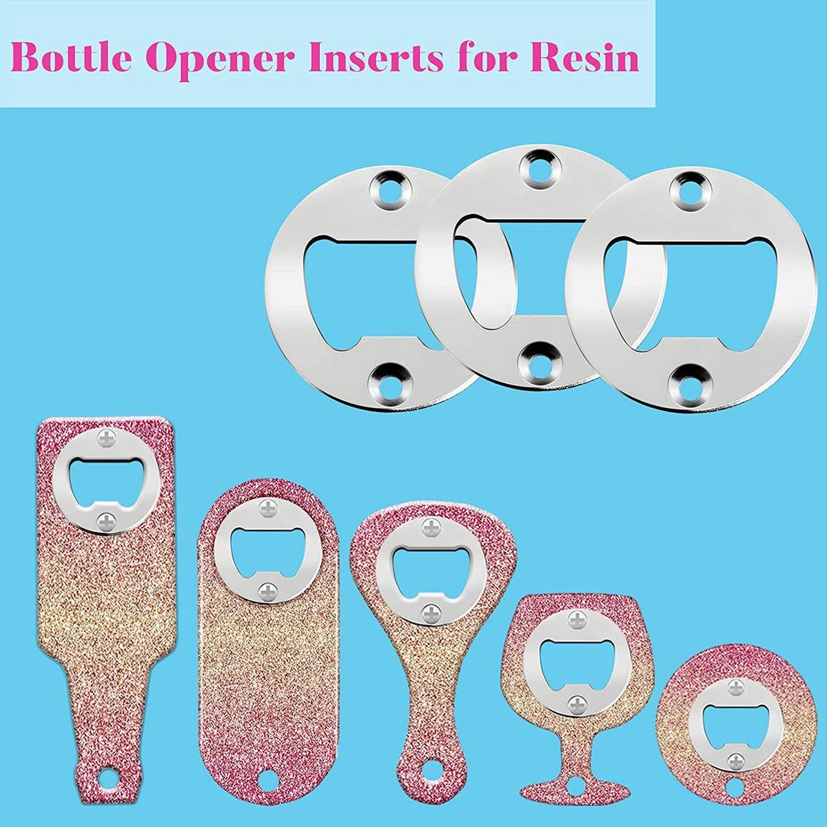 80Set DIY Opener Insert Kits,for Resin Mold Opener