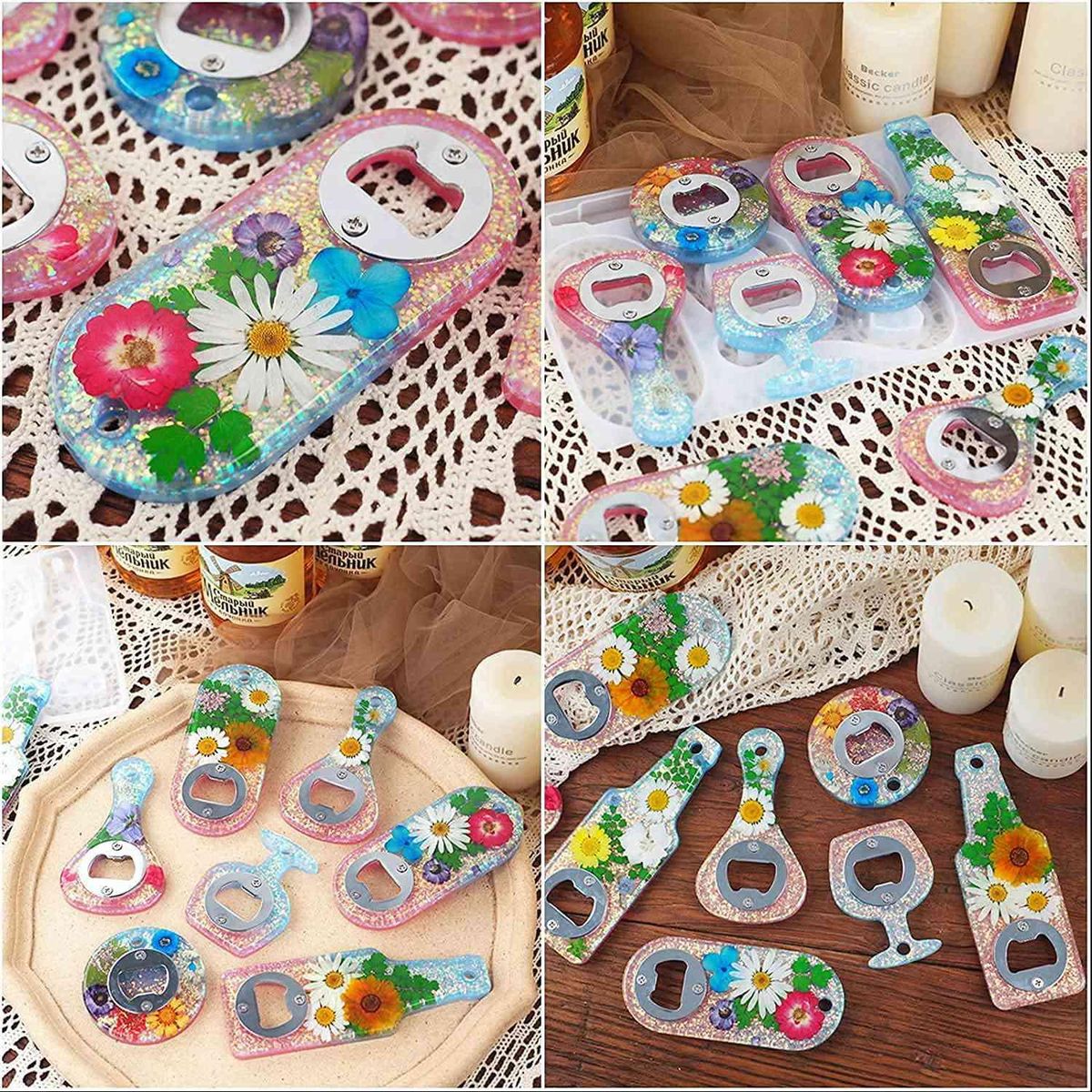 80Set DIY Opener Insert Kits,for Resin Mold Opener
