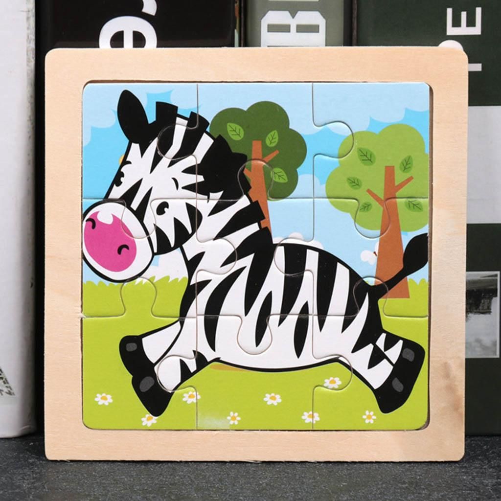 9pcs Puzzle Preschool Boy Girl Jigsaw Toys Animal Cognition Education