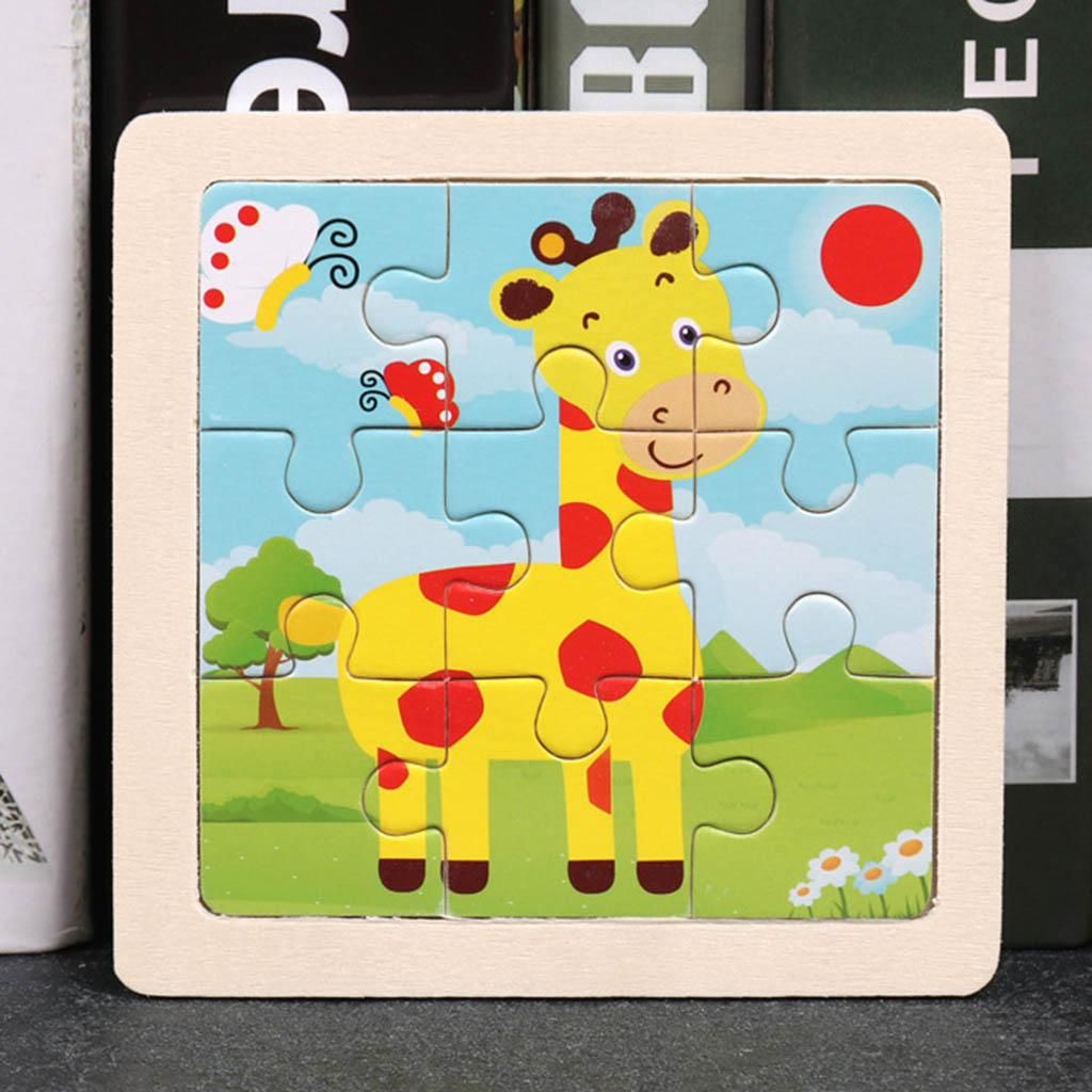 9pcs Puzzle Preschool Boy Girl Jigsaw Toys Animal Cognition Education