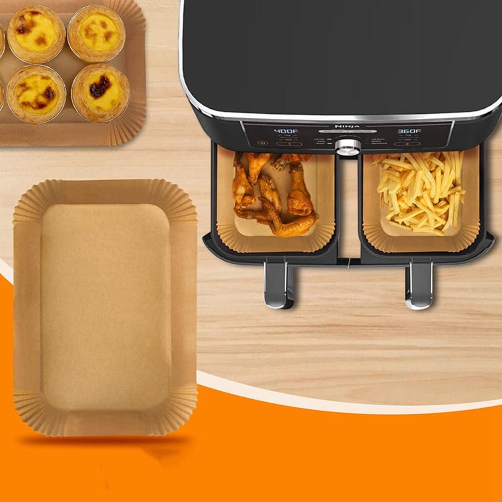 50Pcs Rectangle Disposable Airfryer Baking Paper Liner