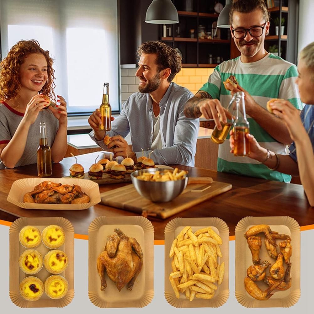 50Pcs Rectangle Disposable Airfryer Baking Paper Liner