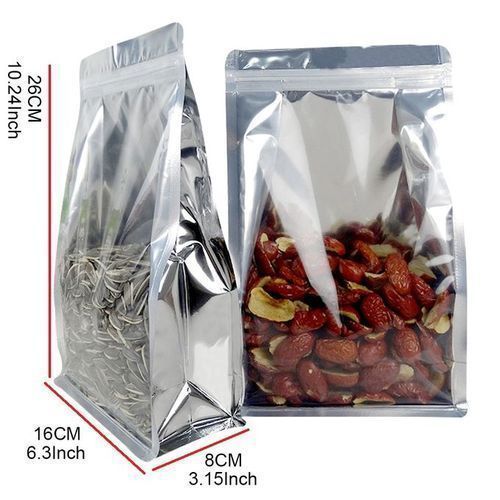 StandUp Pouch Ziplock Silver 50pcs