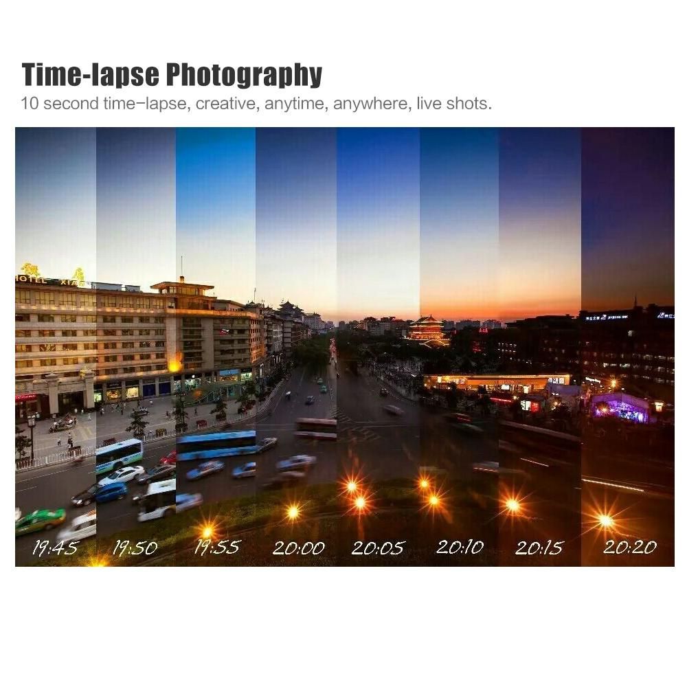 Mini Electric Panorama Head 360° Rotation Time Lapse Tripod Head for Selfie Stick Smartphones for GoPro Action Camera Pocket Camera Micro SLR Camera