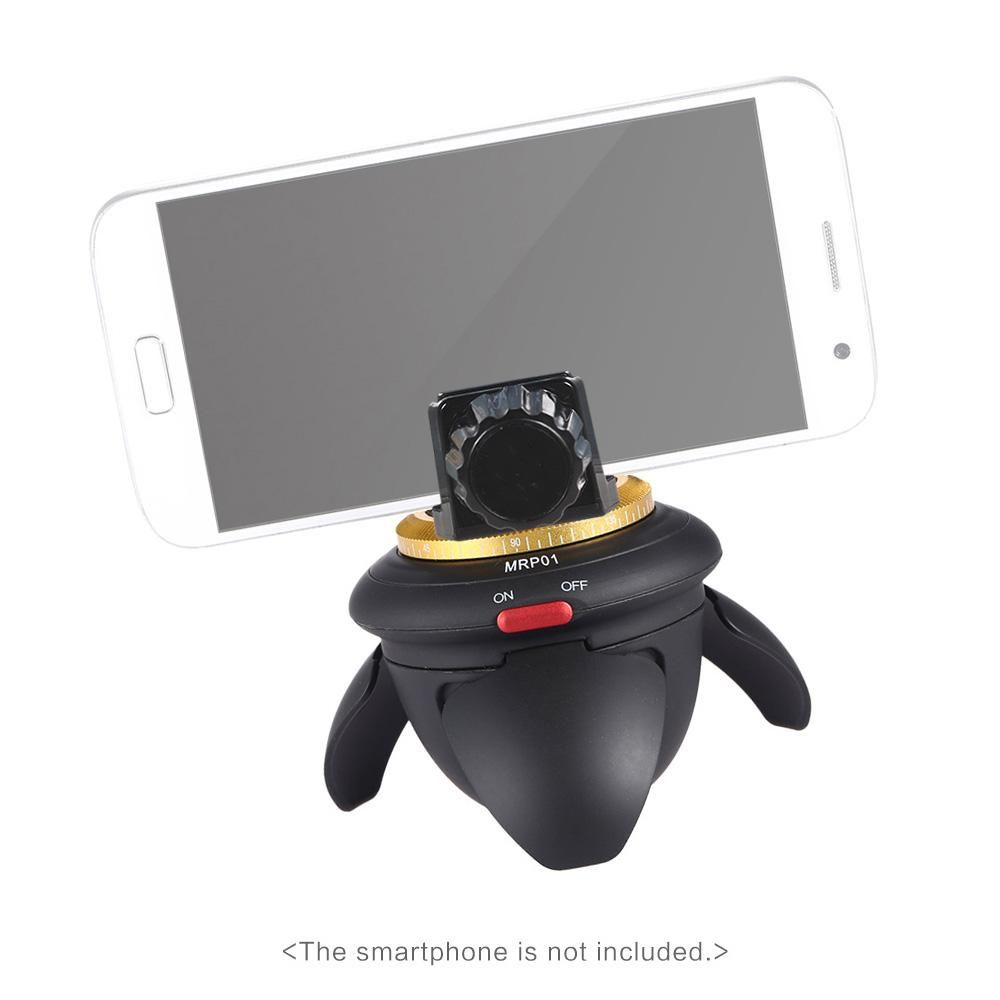 Mini Electric Panorama Head 360° Rotation Time Lapse Tripod Head for Selfie Stick Smartphones for GoPro Action Camera Pocket Camera Micro SLR Camera