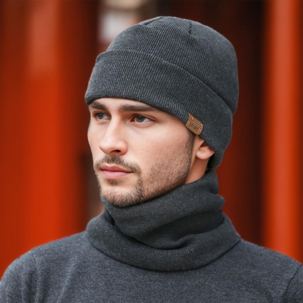 Mens Womens Winter Hat Scarf Set Warm Knit Hat ThiLined Winter Cap NeHats Men Wool
